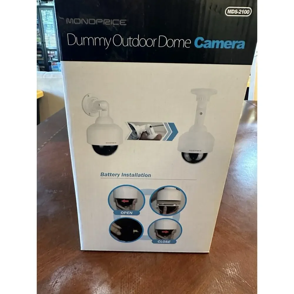 New Set Of 2 Dummy Fake Dome Security Cameras With LED Surveillance Cameras